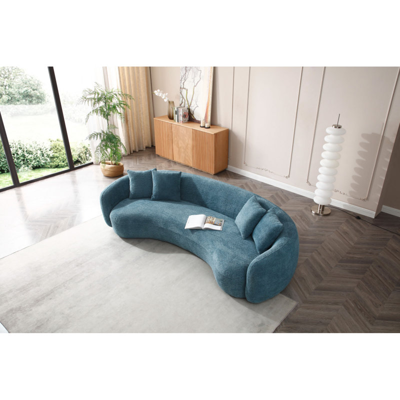 Canapé modulaire moderne de 102 po Boucle, Bleu