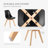 Set of 4 Modern Elegant Shell Upholstered Dining Chairs, Wooden Kitchen Chair-355146221