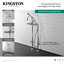 Robinet de baignoire autoportant Kingston avec ligne d'alimentation et valve d'arrêt Kingston-50824172-113043256