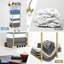 Self Adhesive Towel Rail, Adjustable Wall Mounted No Drilling Bathroom Towel Rack & Towel Storage-216865470