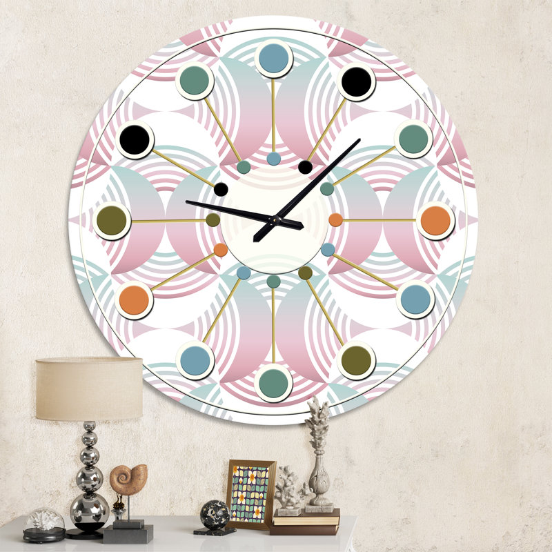 Horloge murale rétro Mid-Century, Moyenne