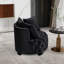 Chaise pivotante rembourrée et capitonnée-1780449062