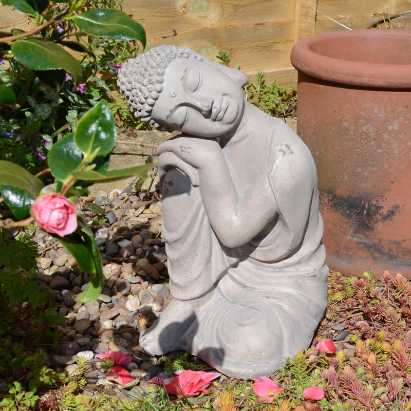 Carlile Weather Resistant Fiberstone Garden Statue, Brown