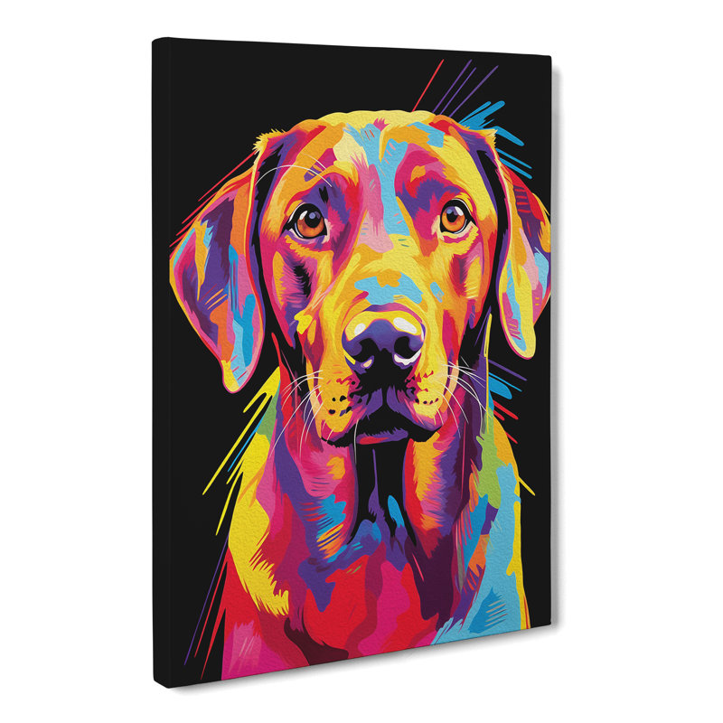 Labrador Retriever Pop Art - Wrapped Canvas, 60cm H x 40cm W x 3cm D