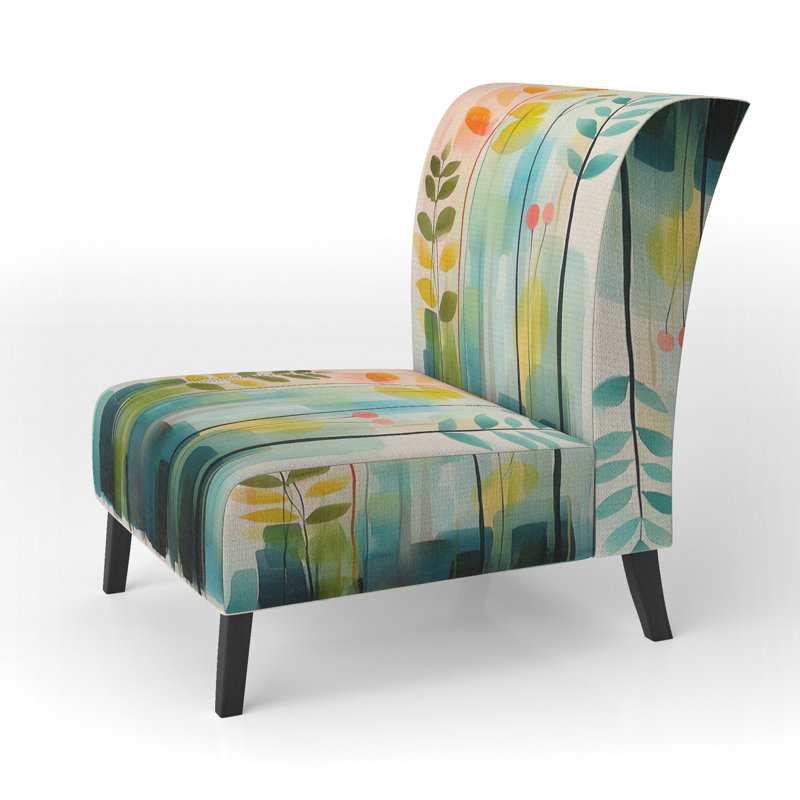 Fauteuil de chambre Abstract Botanicals, Slipper Armless