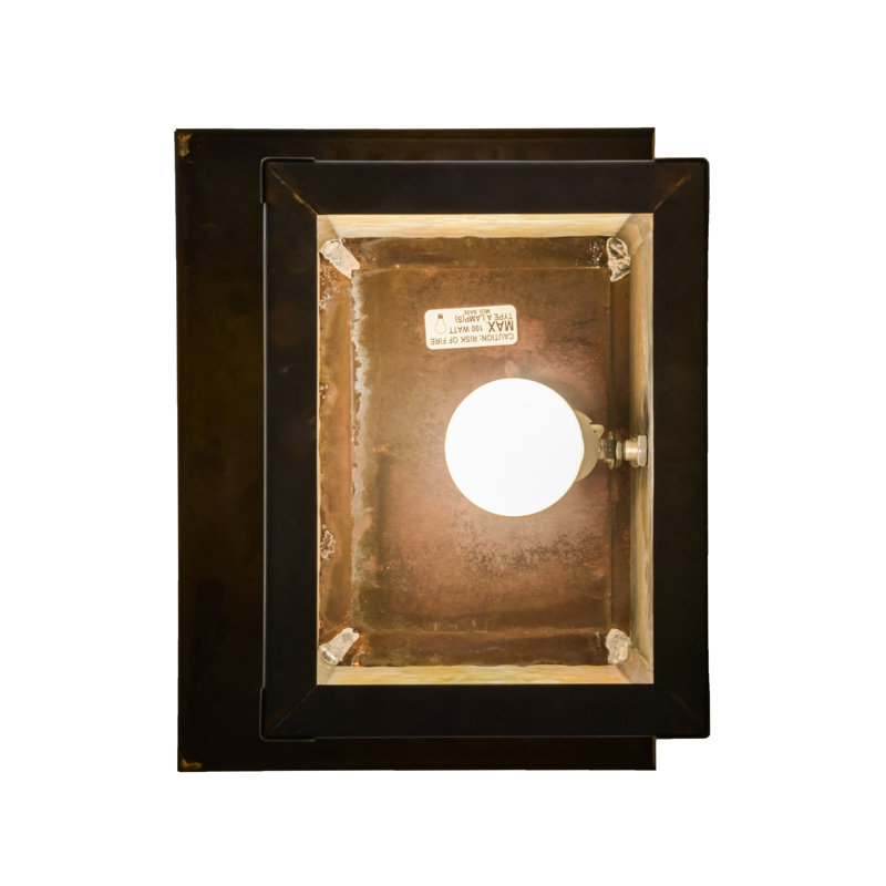 Hyde Park "T" Mission 1 - Light Outdoor Wall Lantern, 12.5" H x 12" W x 9" D