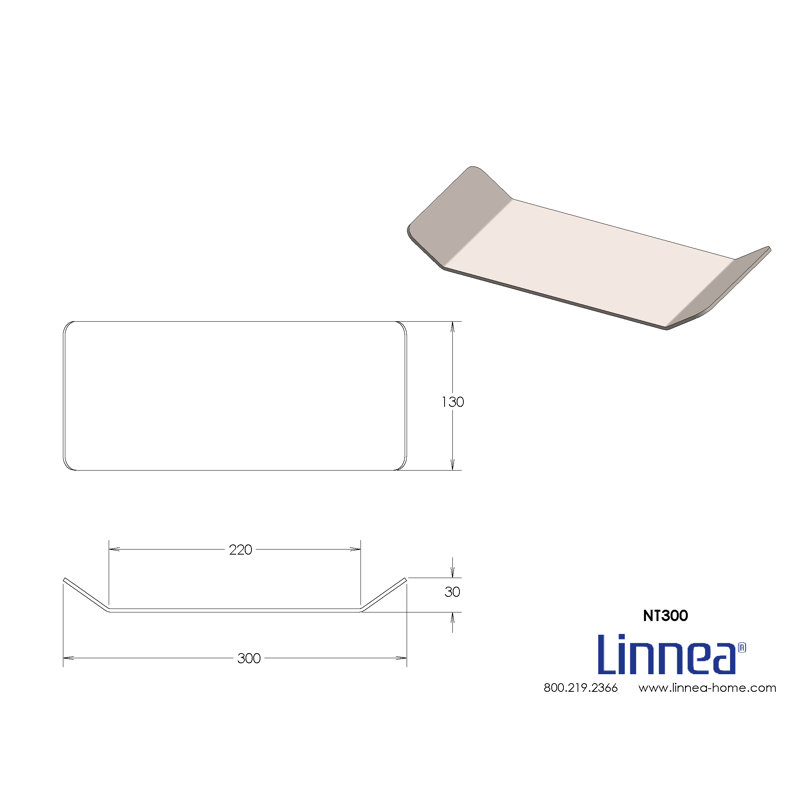 Porte-serviettes de table, Laiton satiné, L 11,81 po x P 5,21 po