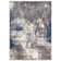 Pownal Abstract Performance Blue/Ivory/Gray Rug