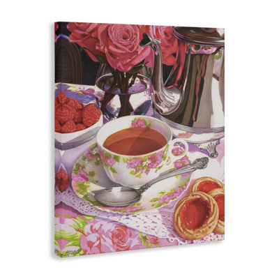 «Tea & Strawberry Cookies», art mural sur toile par Mardell Schuster