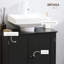 Under Sink Bathroom Cabinet With 2 Doors And Shelf, Pedestal Sink Bathroom Vanity Cabinet, Black