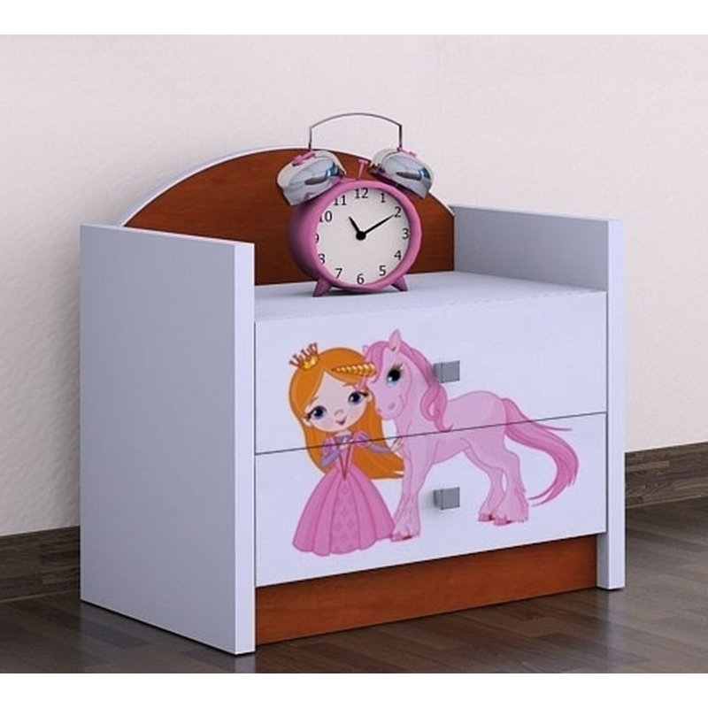 Pamelia 2 Drawer Nightstand, Brown