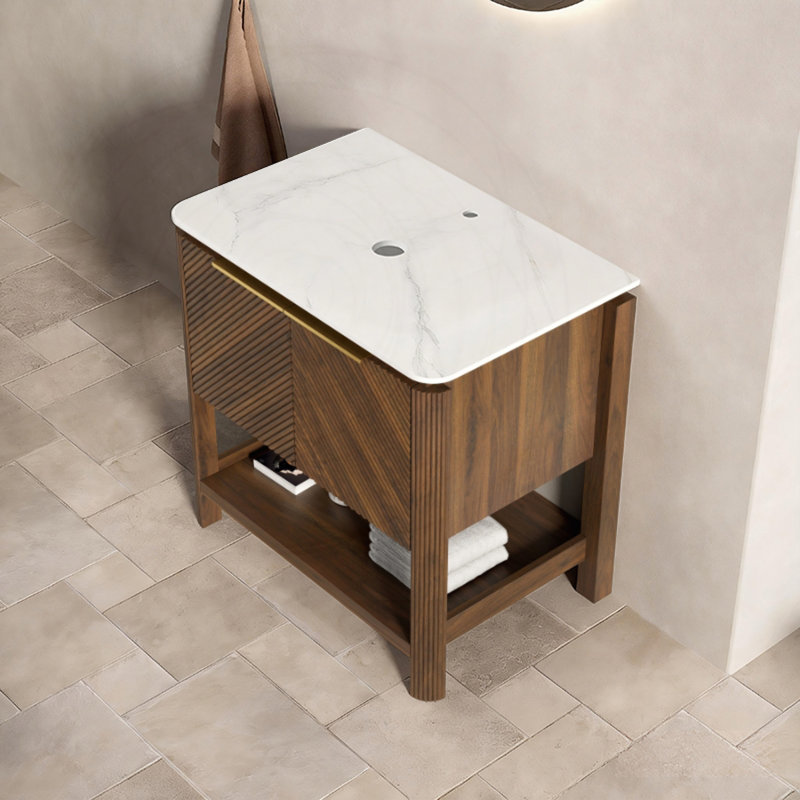 Armoire de salle de bain autoportante 30 po avec portes doubles (lavabo non inclus)