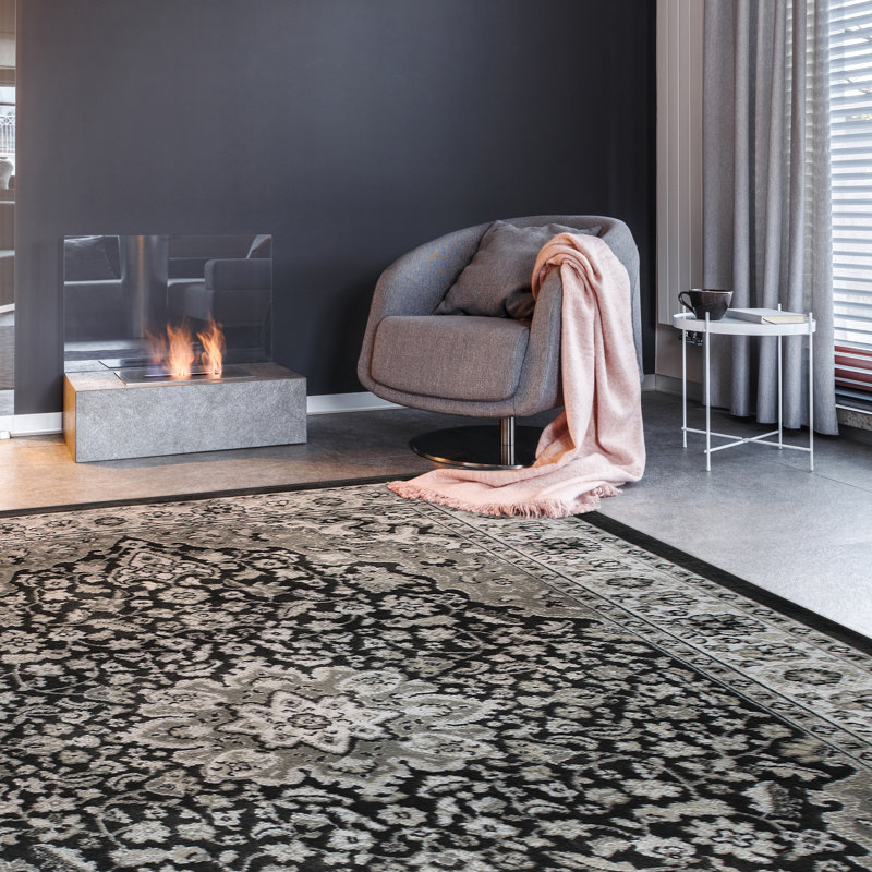 Tapis oriental gris Arieanna, Rectangle 4 pi 4 po x 6 pi 3 po