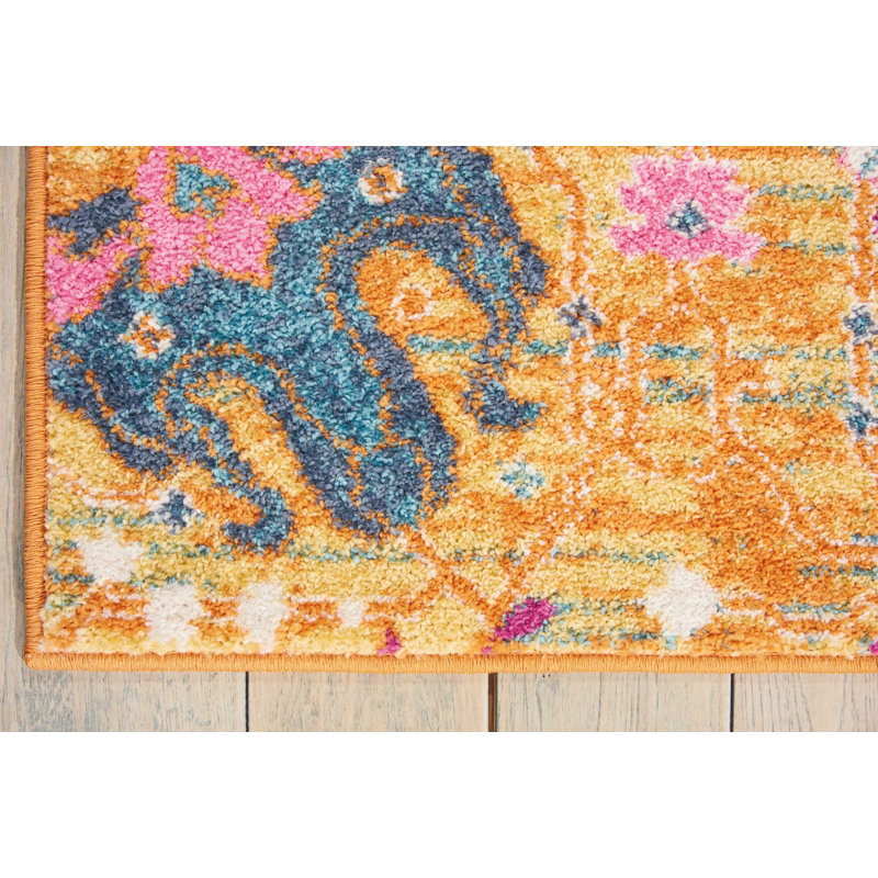Floral Indoor Rug, Rectangle 5'3" x 7'3"