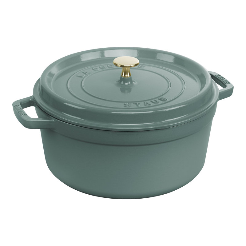 Cocotte ronde en fonte La Cocotte, 5,5 pintes, Eucalyptus