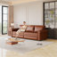 Canapé Chesterfield, canapé-lit escamotable très grand, canapé-lit convertible 3 en 1 en similicuir avec garniture cloutée et accoudoirs roulés, canapé-lit multifonctionnel-1477266961