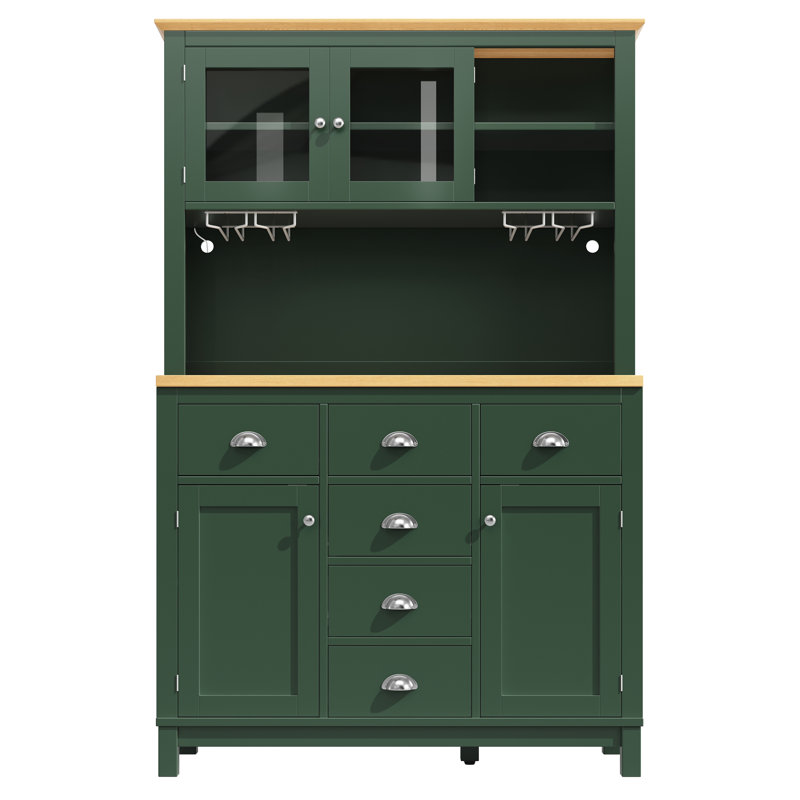 180cm Kitchen Pantry, Green