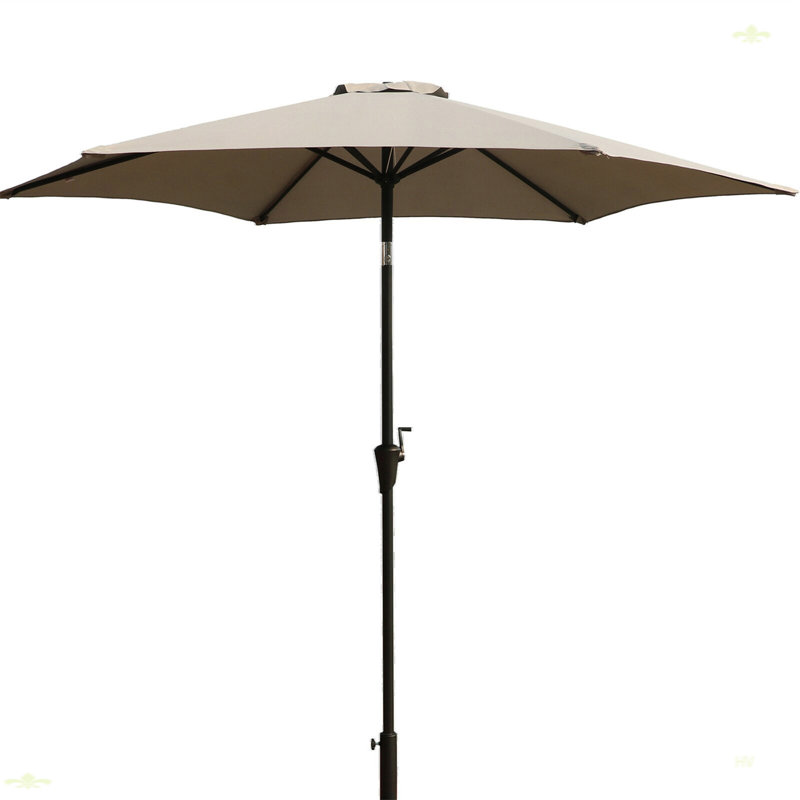 Parasol d'extérieur en aluminium 8,8 pieds, Gris