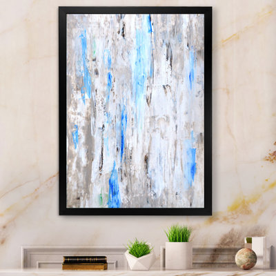 Blue And Grey Abstract Merging II - Modern & Contemporary Canvas Wall Decor
