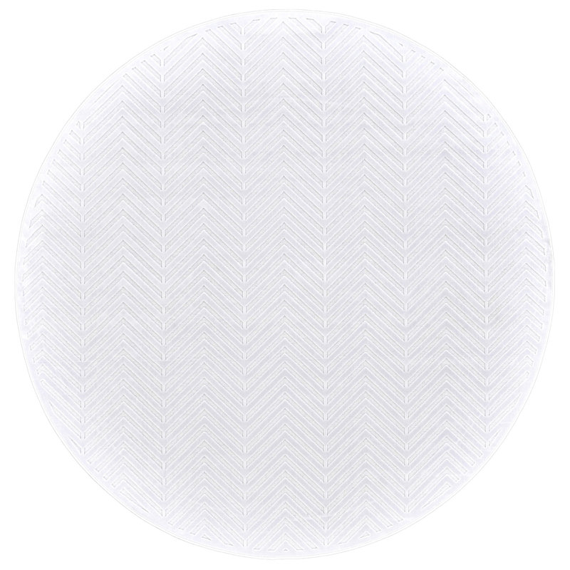 Tapis blanc Ewald, Rond 7'6" x 7'6"