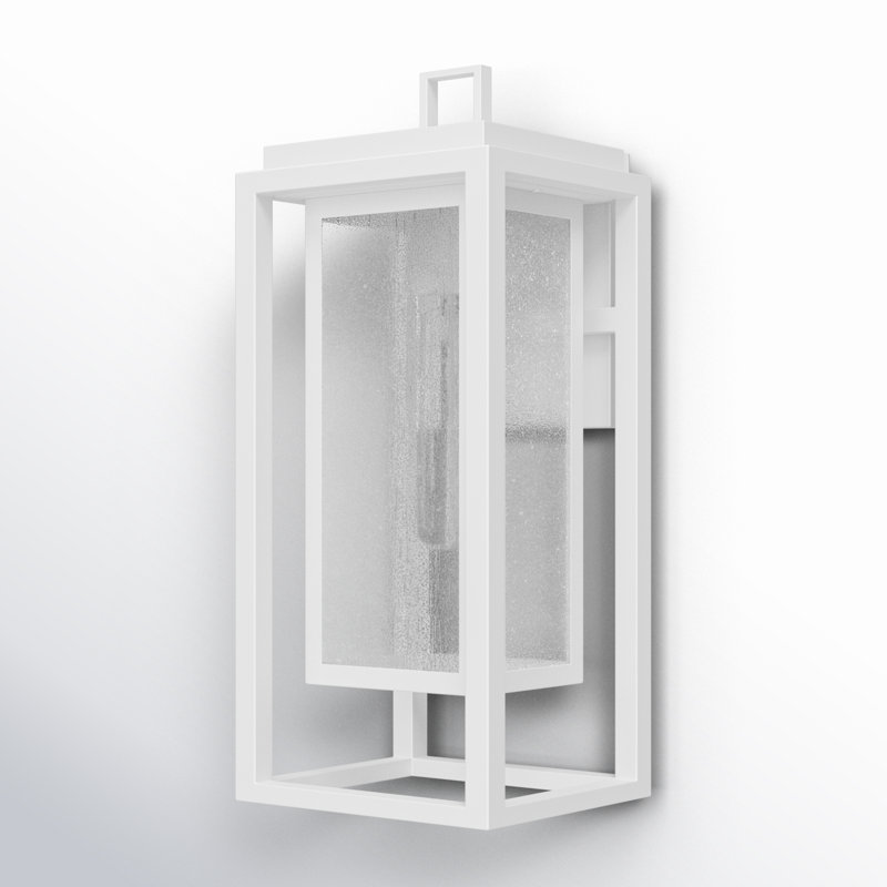 Wall Light, Textured White, 16" H x 7" W x 6.75" D