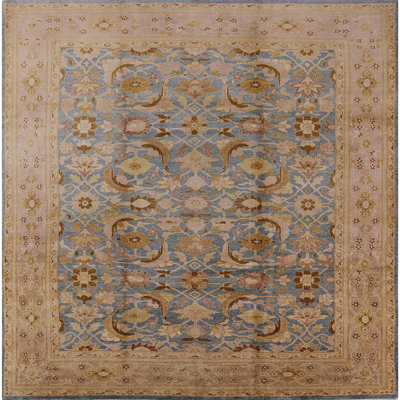 Tapis oriental beige / bleu marine