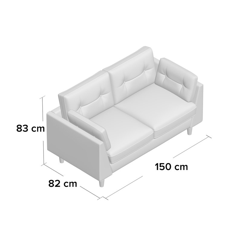 Callier Sofa, Beige, 83cm H x 150cm W x 82cm D