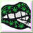 Marijuana Lips Trio Embroidered Patch Set Black
