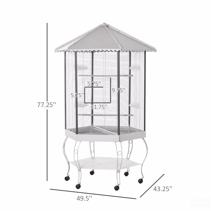 Volière portative avec cage à oiseaux