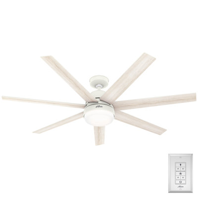 Ventilateur de plafond standard 60 pouces à 7 pales avec commande murale et ensemble d'éclairage inclus Phenomenon 60 "