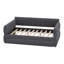 Grand lit plateforme tapissier avec port USB et gigogne-685382936