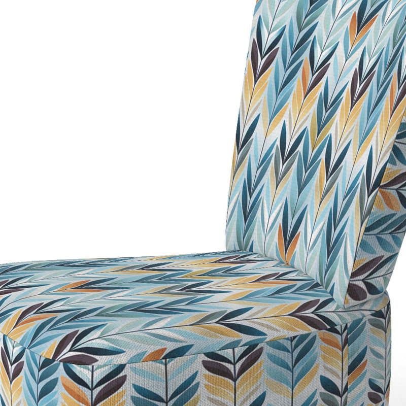 Chaise d'appoint large 27,5 po Roussel, Mélange de polyester bleu