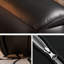Causeuse-coussin modulable noire en cuir véritable