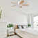 Low Profile 42" 5 - Blade Flush Mount Small Room Ceiling Fan with LED Light and Remote