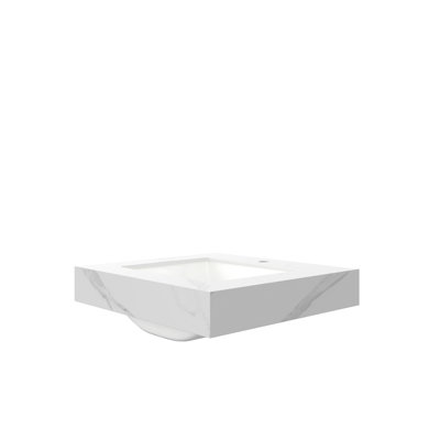 Lavabos peu encombrants en pierre blanche de Carrare 24 po, maison moderne