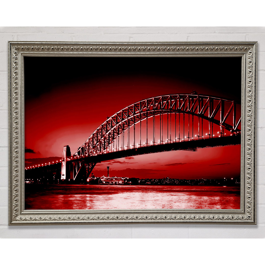 Sydney Harbour Bridge Rot - Einzelner Bilderrahmen Kunstdrucke