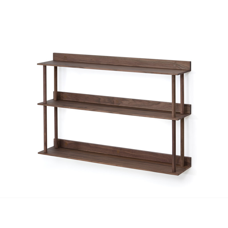 Bostic 100cm W Solid Wood Shelving Unit, Walnut