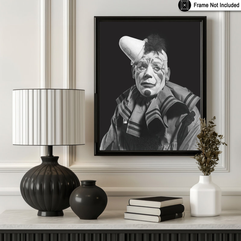 Clown effrayant, Sans cadre, Affiche, H 18 po x l 24 po