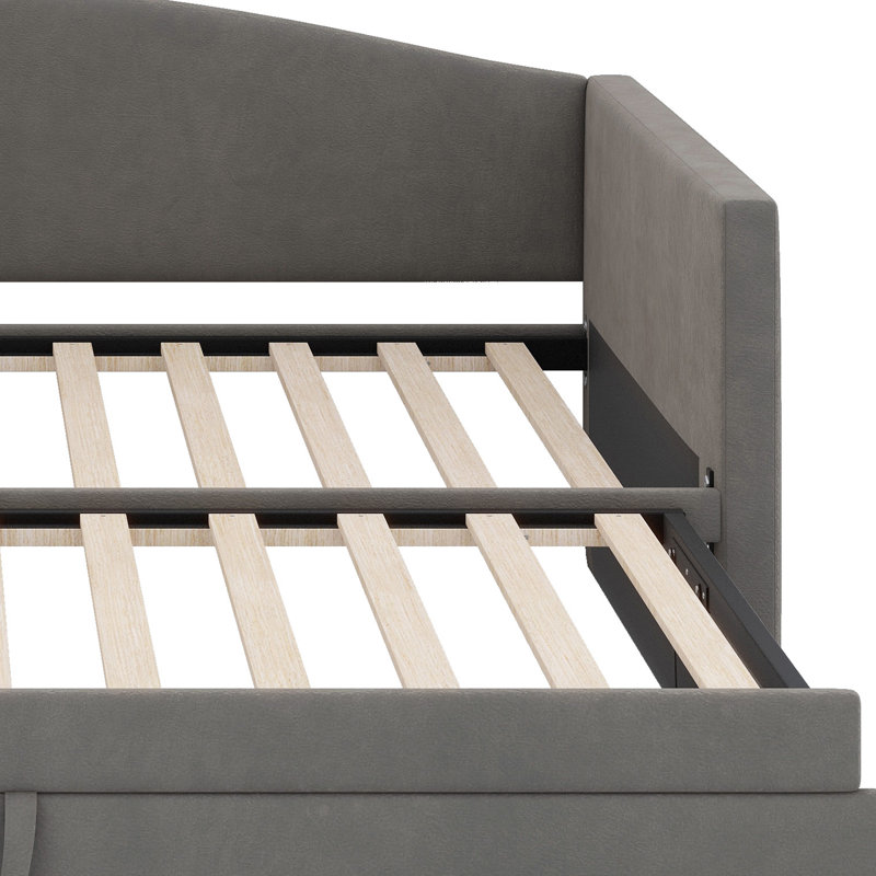 Lit de jour avec couchette extensible, Gris