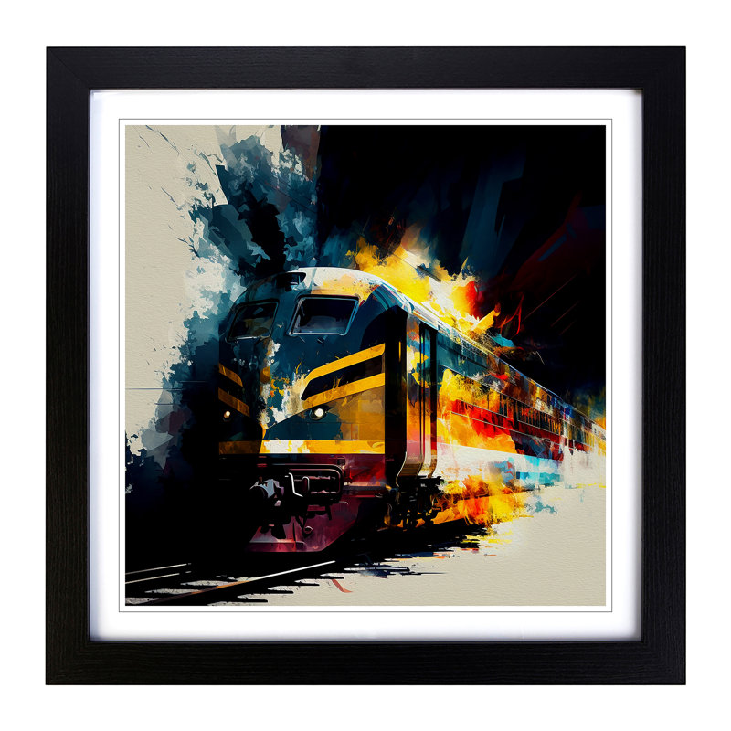 Train No.1 - Framed Print, Black