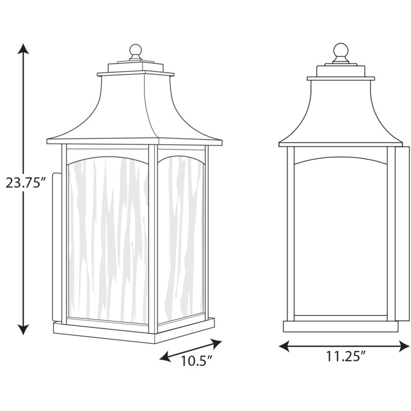 Graycin Wall Light, 23.75" H x 10.5" W x 11.25" D
