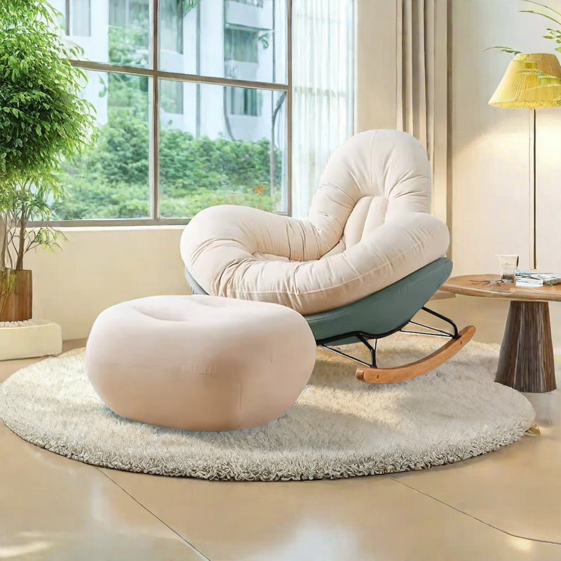 Chaise berçante simple à bascule, Vert