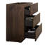 Armoire de plancher moderne et élégante: 24F-105, noyer, 3 tiroirs, pré-assemblée, maximise le rangement, silencieuse et lisse, poignée n ° 24F-105, conception élégante, lisse-1460257088-1460257100