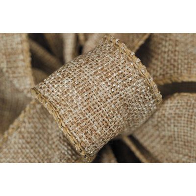 2.5"X50Yds Wired Natural Burlap Ribbon