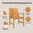 vidaXL Dining Chair 6 pcs Natural 62.5 x 59 x 89 cm Solid Acacia Wood