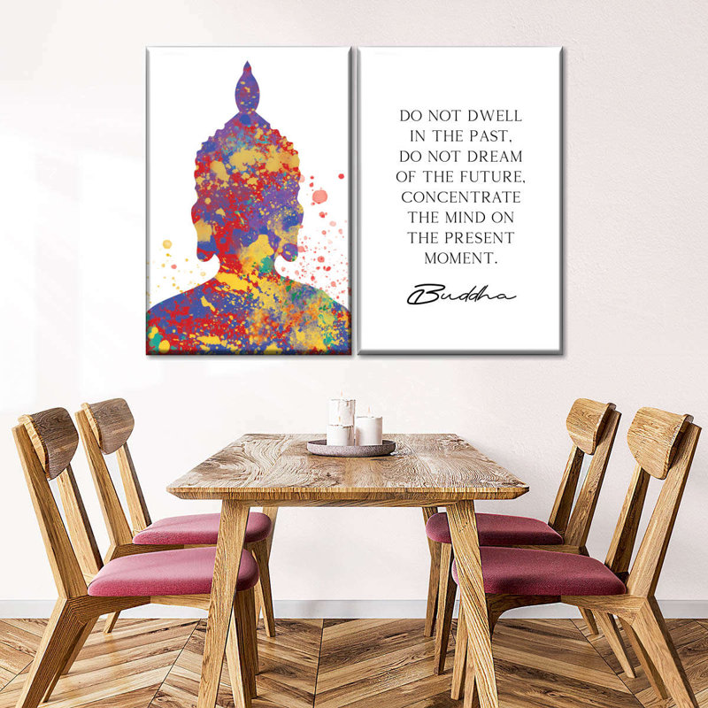 «Do Not Dwell Zen Quote», reproduction sur toile, H 42 po x l 57 po x P 1,25 po