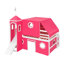 Lit mezzanine double avec tente et tour Slide - Rose-1488359187-1488359185