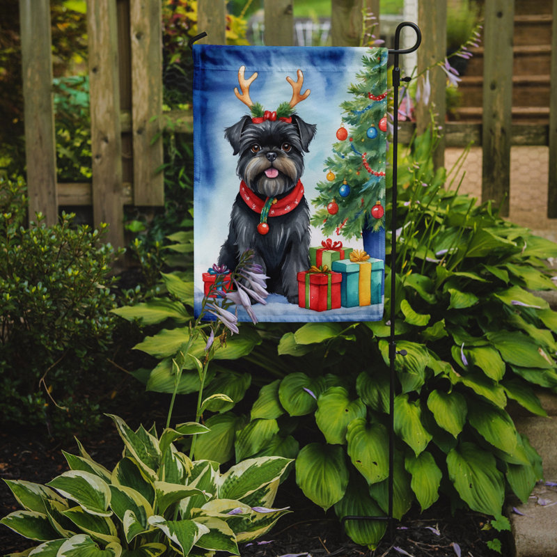 Drapeau de Noël renne de jardin, Affenpinscher