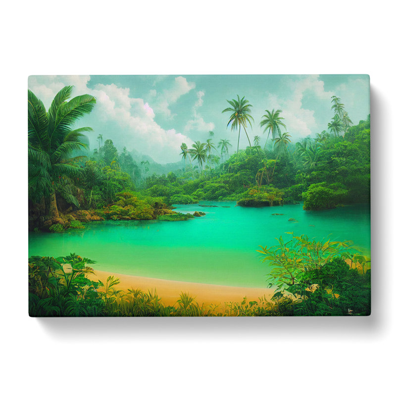 Tropical Forest Beach Vol.3 - Wrapped Canvas, 35cm H x 50cm W x 3cm D