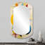 Yellow Sunset Deconstructed Sky - Abstract Geometric Asymmetrical Shapes - Modern Large Wall Mirror-107247132